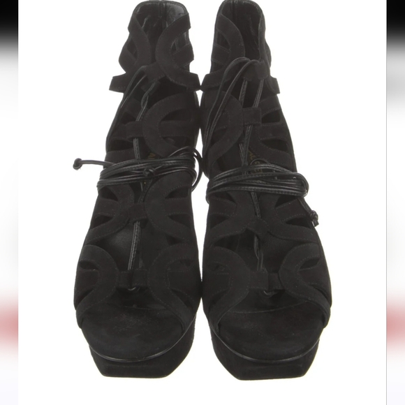 Saint Laurent Suede Gladiator Sandals 38EU - Picture 3 of 5